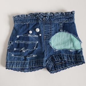 Infant Girls 12mos Distressed Shorts